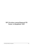 HIV Prevalence among Diagnosed TB Patient in Bangladesh -2009