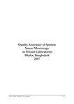 Quality Assurance of Sputum Smear Microscopy in Private Laboratories Dhaka, Bangladesh 2007