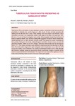 Tuberculous tenosynovitis presenting as ganglion of wrist / Chavan, S in SAARC Journal of Tuberculosis ,Lung Diseases and HIV/AIDS (Vol.x; No 2 July- December 2013)